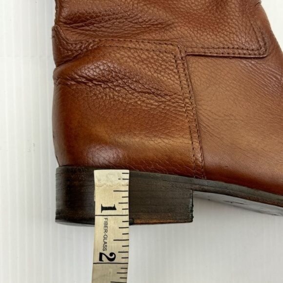 Tory Burch Knee High Junction Leather Riding Boots Brown - Picture 10 of 15